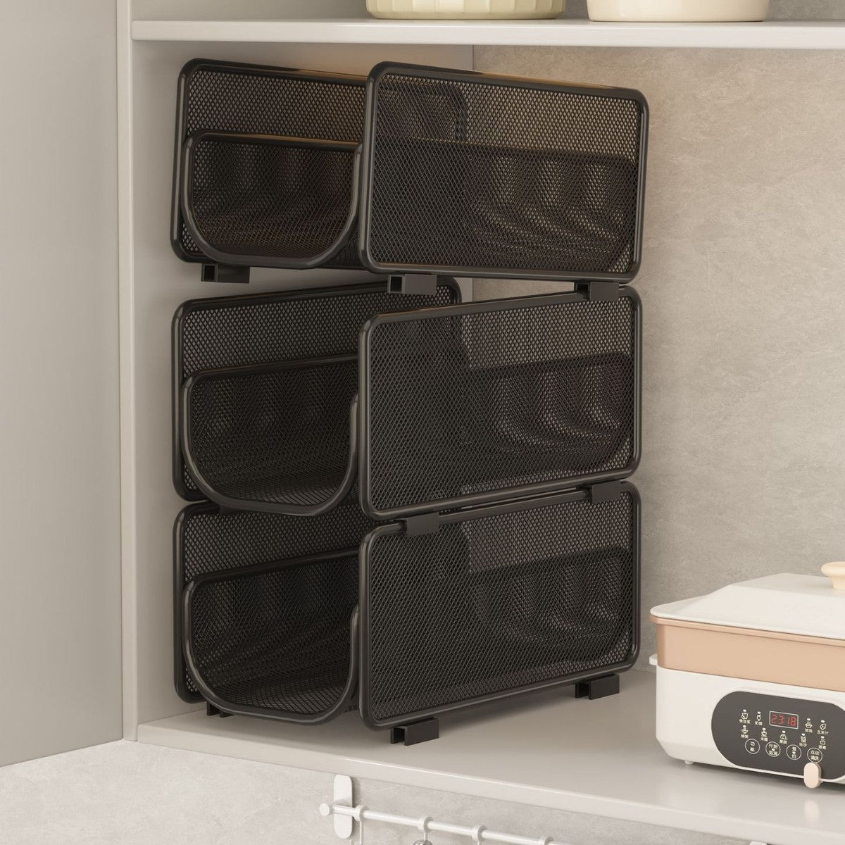 Versatile Under-Shelf Storage Basket Siopsrl