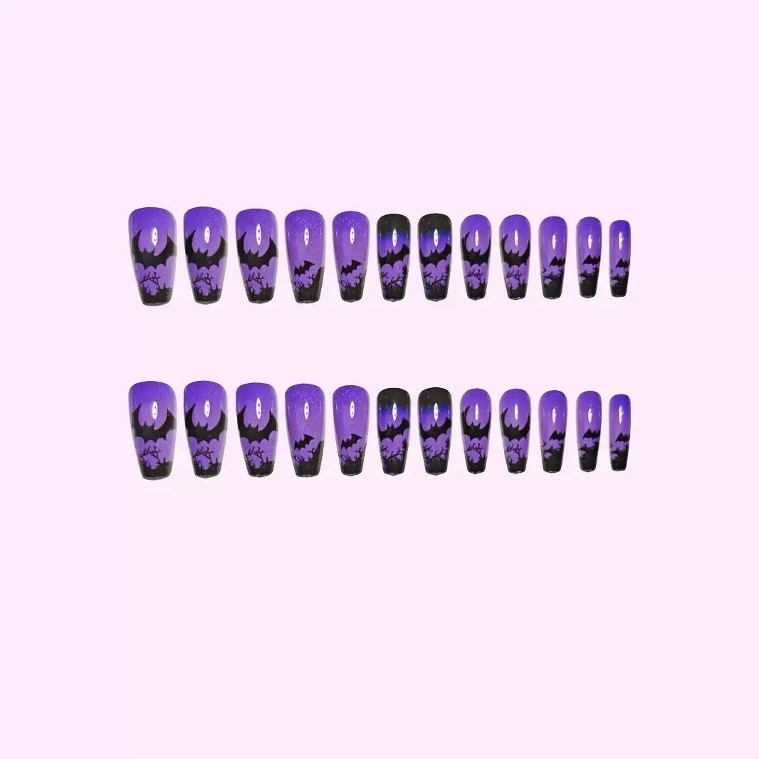 Acrylic nail set with Halloween motif Siopsrl