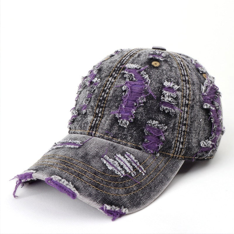 Siopsrl | Women's Distressed Denim Baseball Cap Siopsrl
