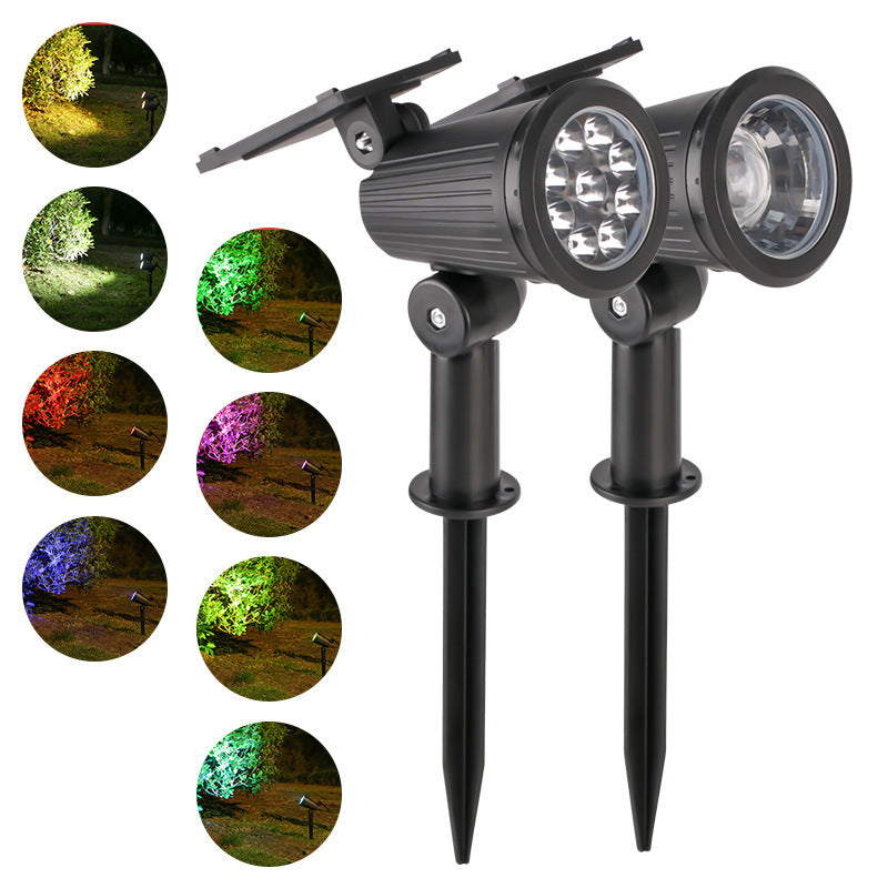Solar-Powered Adjustable Garden Spotlight With Swivel Stake Siopsrl