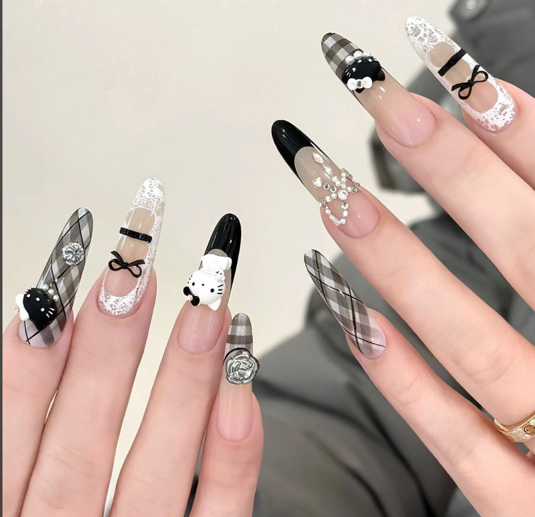 Siopsrl | Artistic Floral Press-On Nail Set Siopsrl Siopsrl | 78739498Siopsrl |