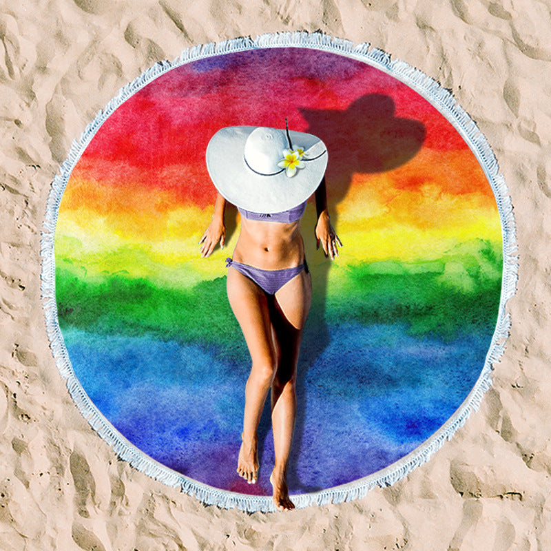 Siopsrl | Rundstrand towel with unique sunset design Siopsrl
