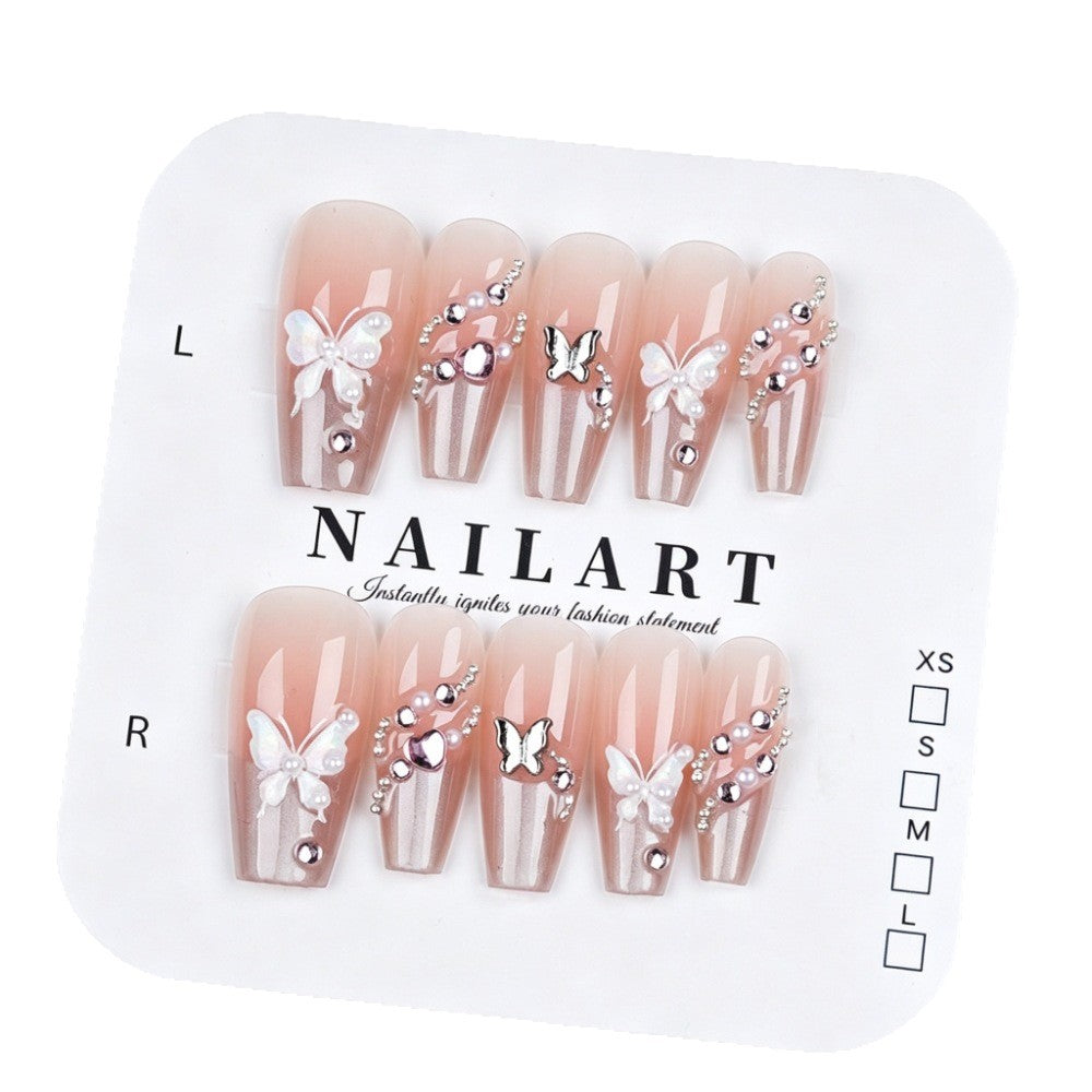 Siopsrl | Artistic Press-On Nail Set with Star Motifs Siopsrl