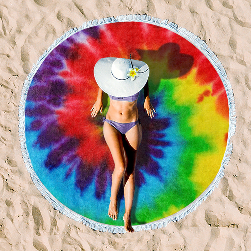 Siopsrl | Rundstrand towel with unique sunset design Siopsrl