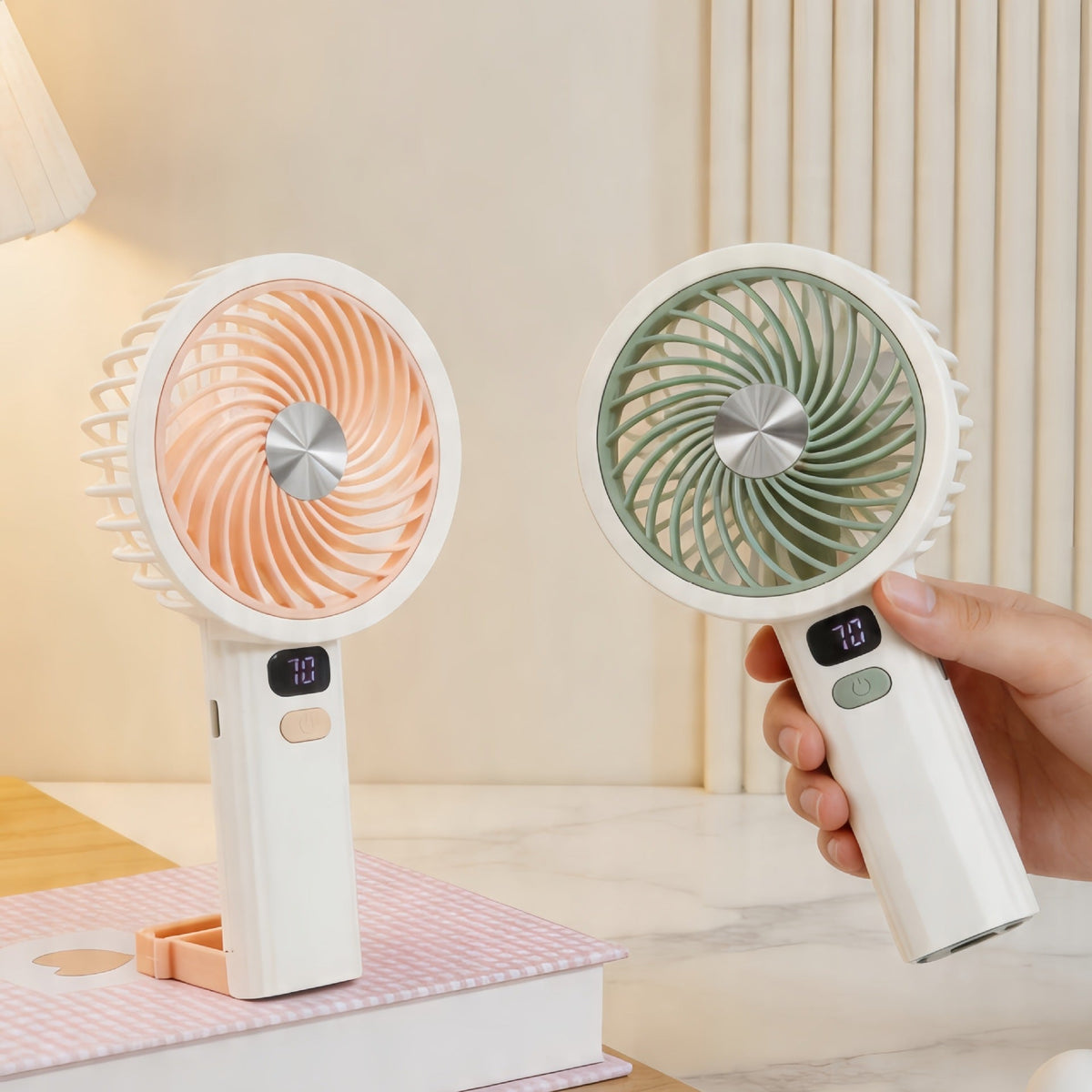 Siopsrl | Women's portable table fan with LED display Siopsrl