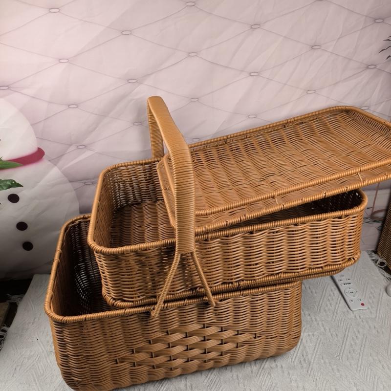 Multi-Compartment Woven Storage Basket Siopsrl