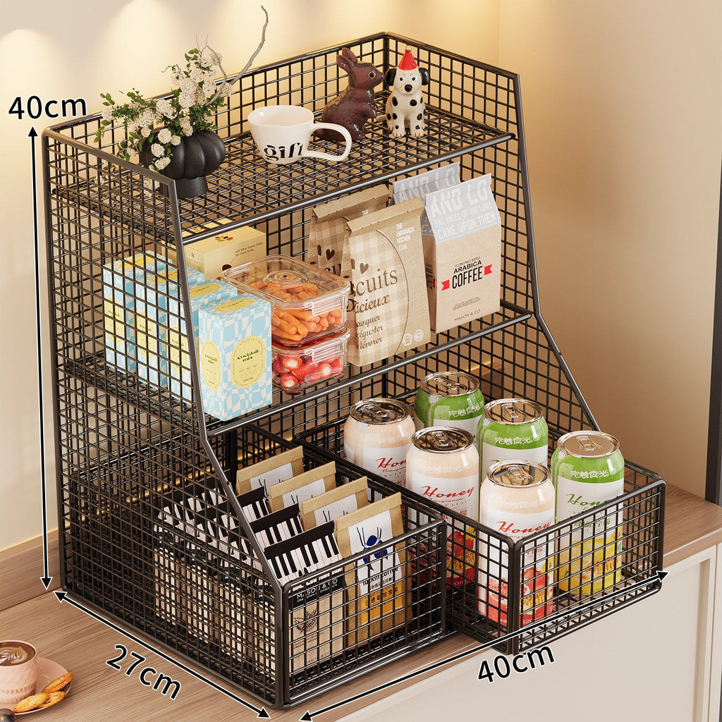 Rustic Two-Tier Storage Shelf Siopsrl