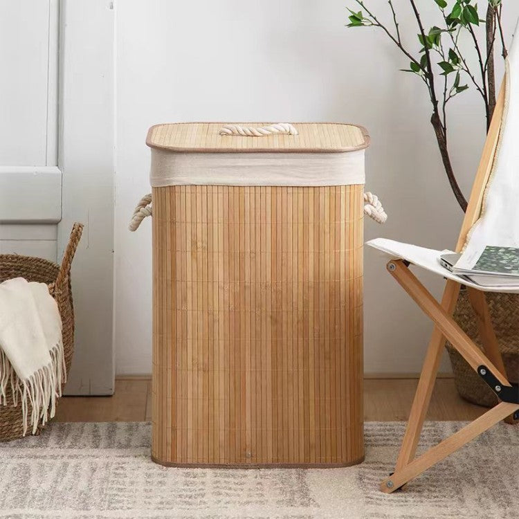 Storage basket with natural bamboo design Siopsrl