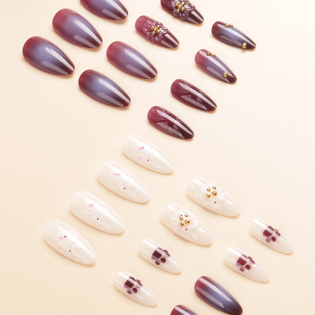 Siopsrl | Floral Embellished Stiletto Nail Art Siopsrl