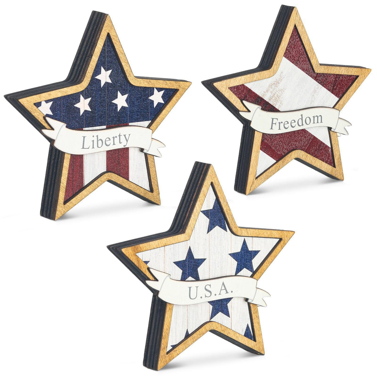 Unisex nan distressed layered farmhouse star wall sculpture with carved dimensional panels Siopsrl