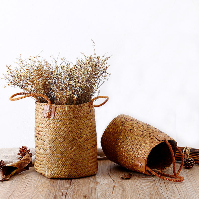 Handwoven Decorative Plant Basket Siopsrl