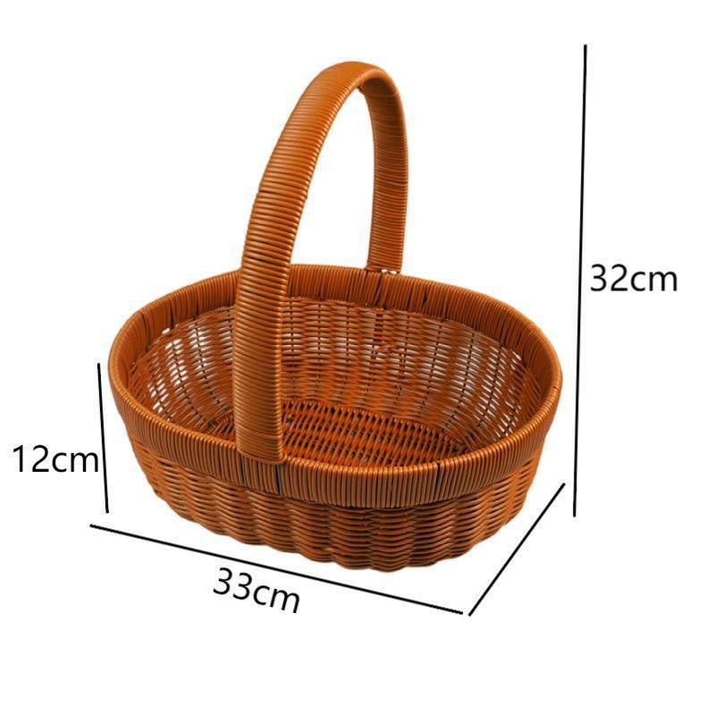 Handwoven Round Wicker Storage Basket Siopsrl