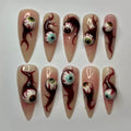 Siopsrl | Artistic Vibrant Design Press-On Nail Set Siopsrl