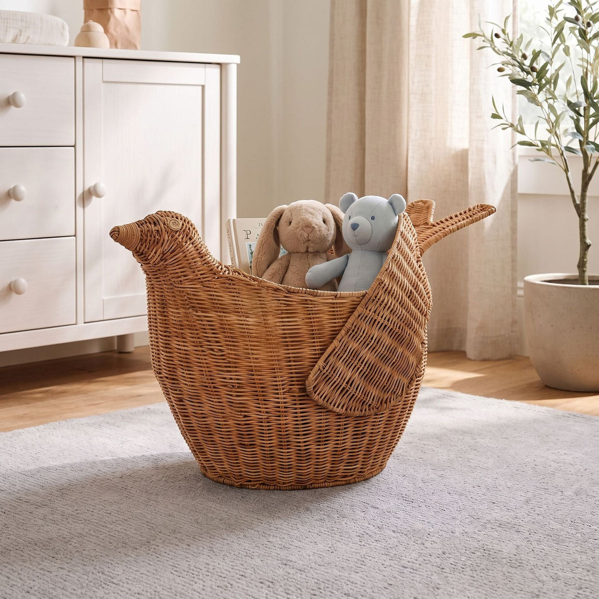 Playful basket in bird design Siopsrl