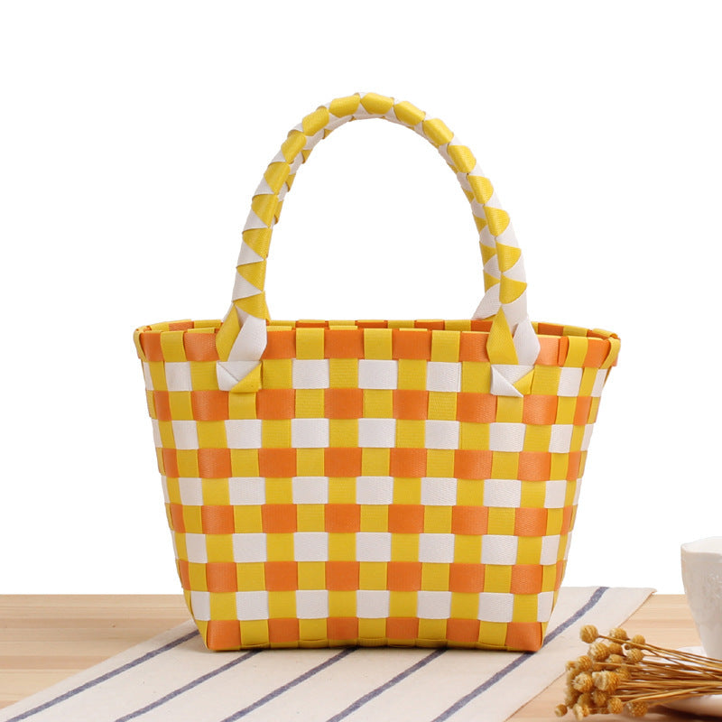 Siopsrl | Handcrafted Tote Bag in Modern Check Pattern Siopsrl