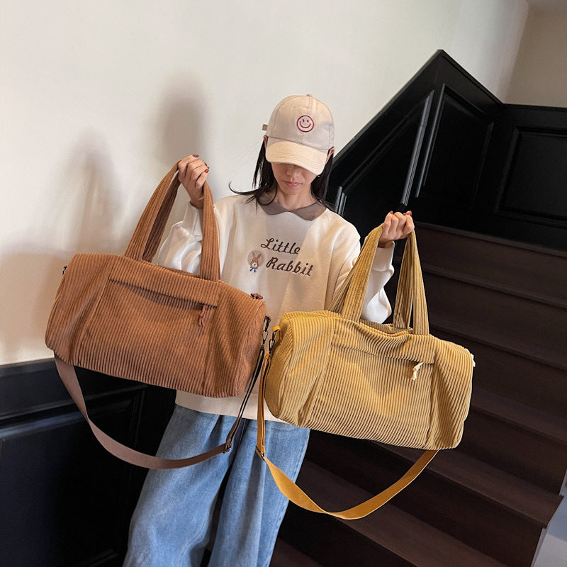 Siopsrl | Sporty Travel Bag Made of Soft Cord Material with Adjustable Shoulder Strap Siopsrl