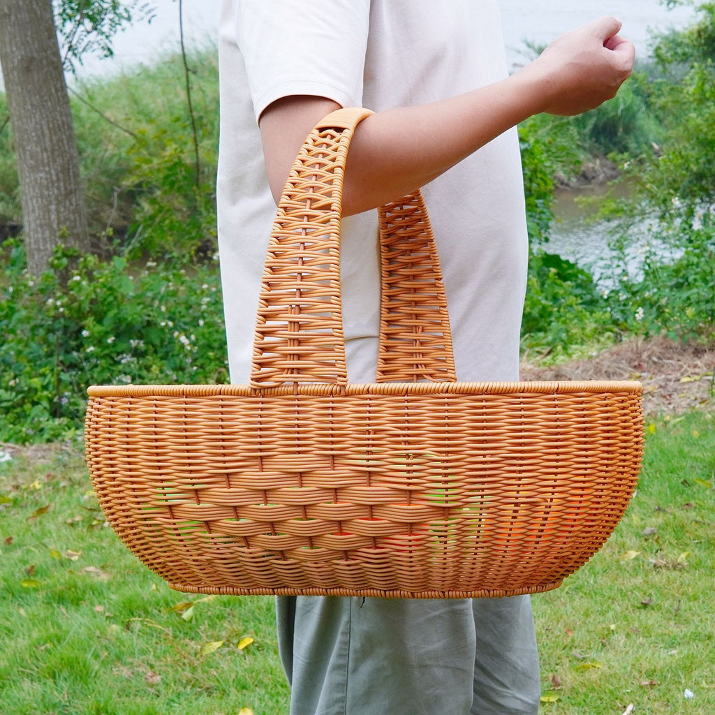 Large Woven Garden Picnic Basket Siopsrl