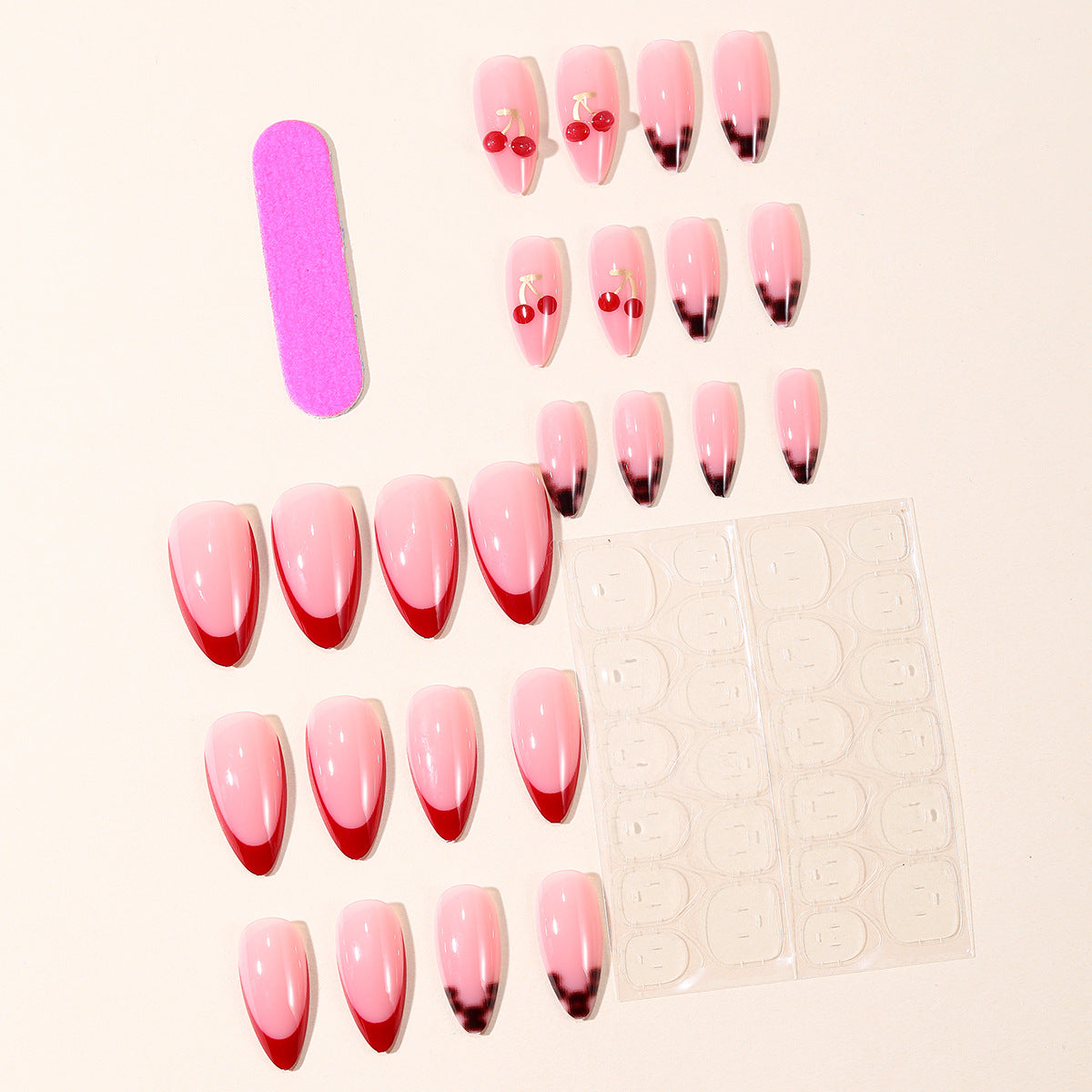 Siopsrl | Trendy French Tip Nail Art Set Siopsrl