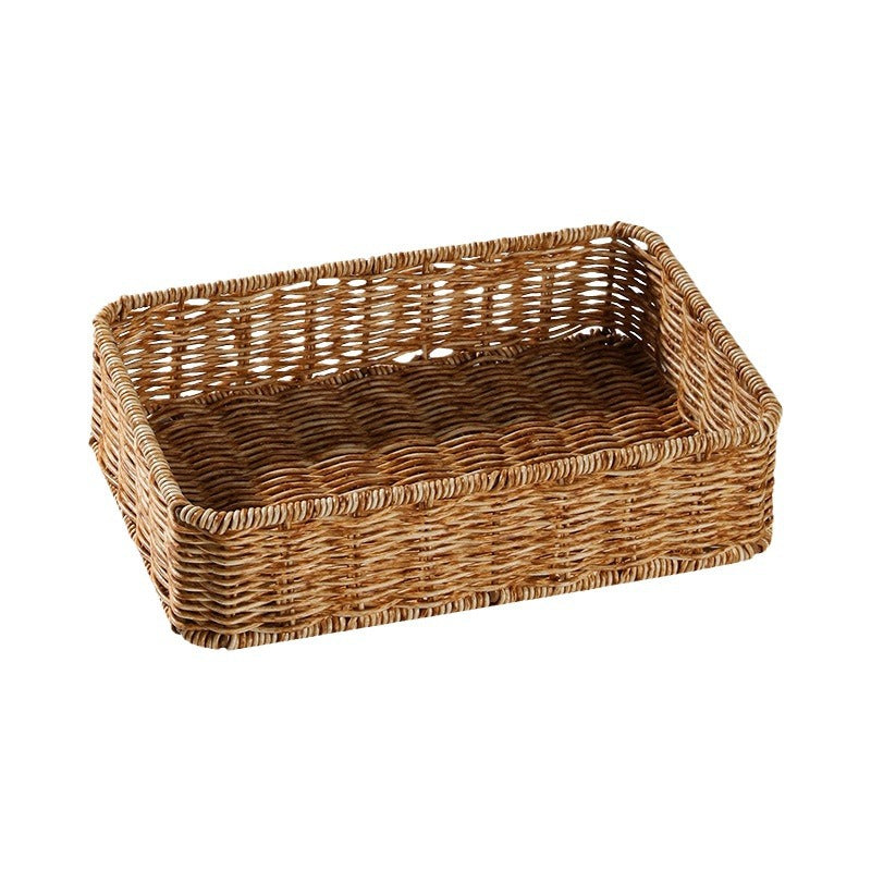 Handwoven Rectangular Wicker Storage Basket Siopsrl