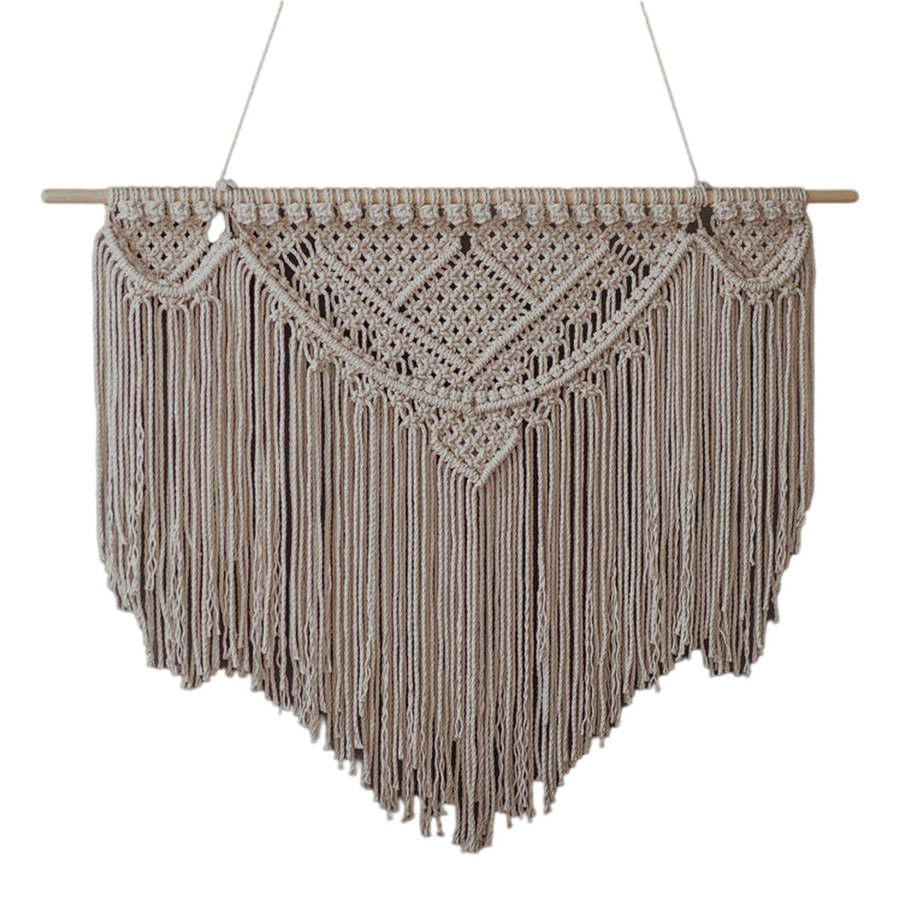 Macrame Wall Tapestry with Artistic Fringes Siopsrl