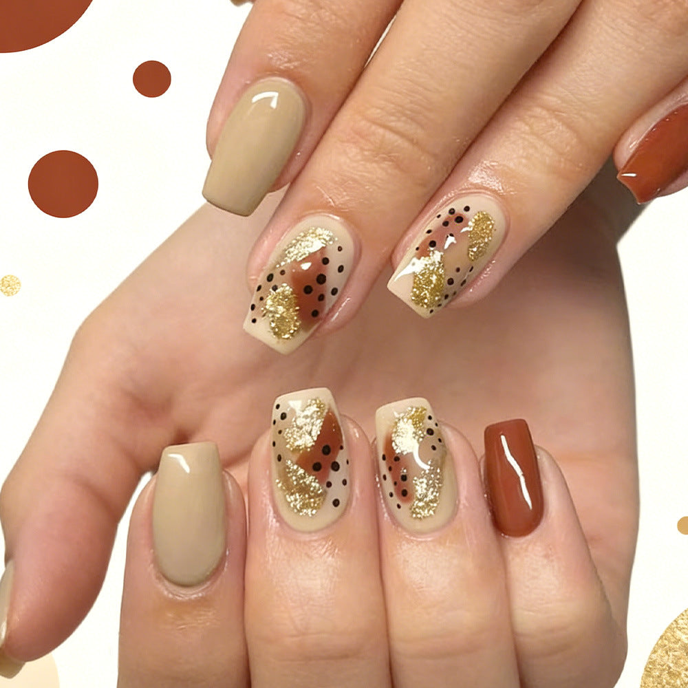 Siopsrl | Artistic Geometric Pattern Press-On Nail Set Siopsrl