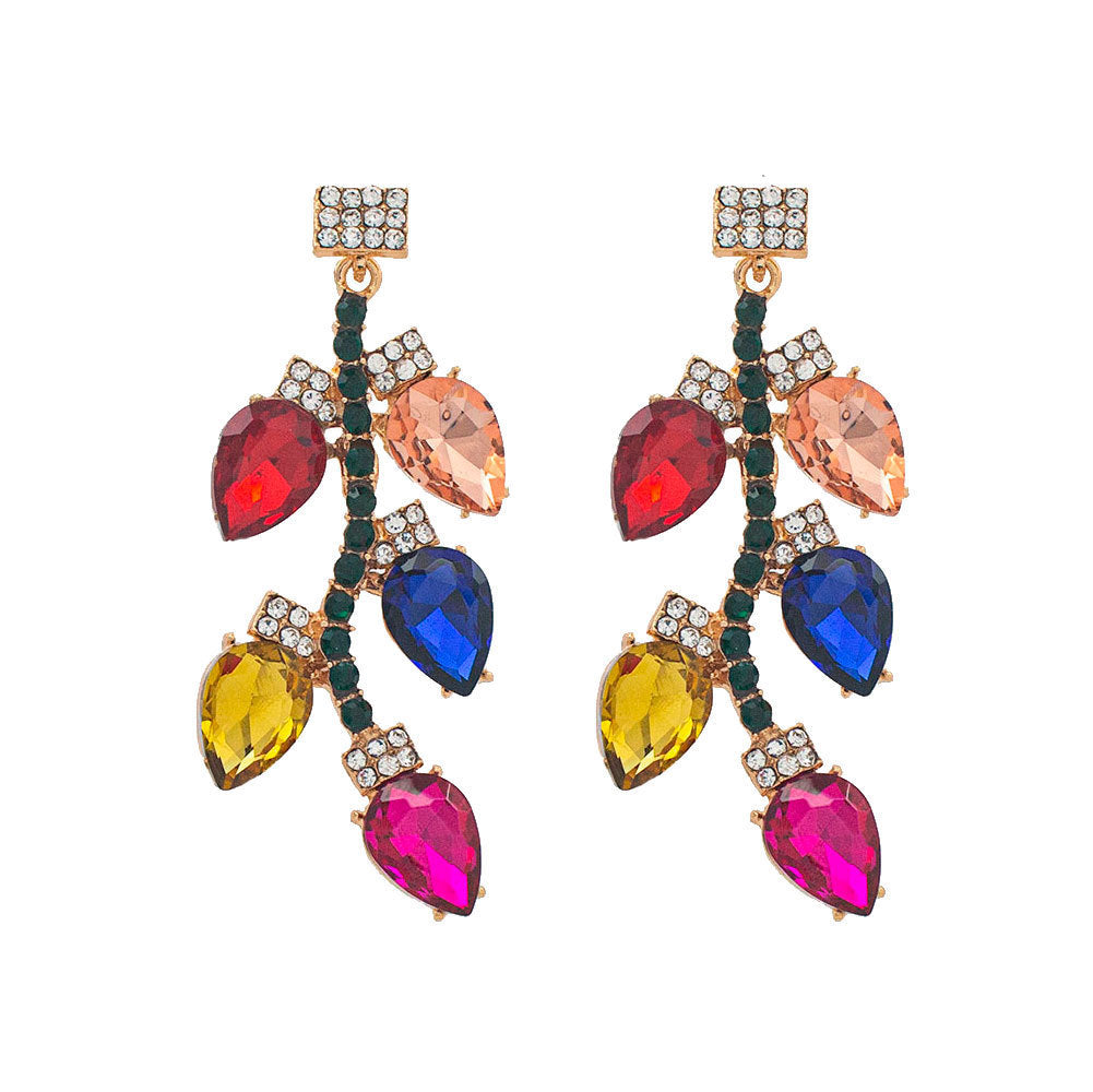 Siopsrl | Vibrant Floral-Inspired Drop Earrings Siopsrl
