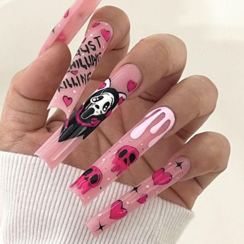 Halloween-Themed Press-On Nail Art Set Siopsrl
