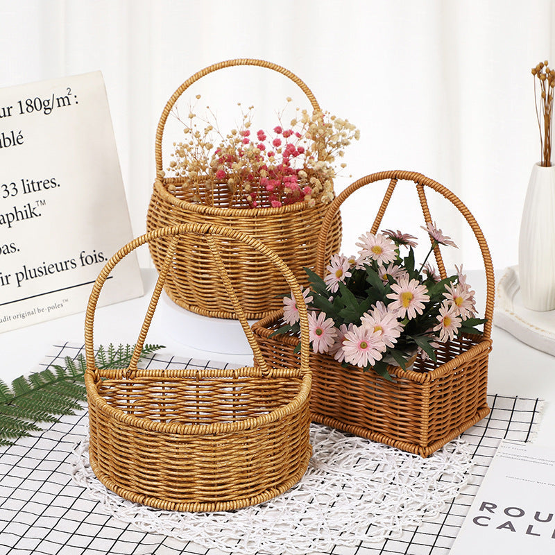 Handwoven Round Storage Basket Siopsrl