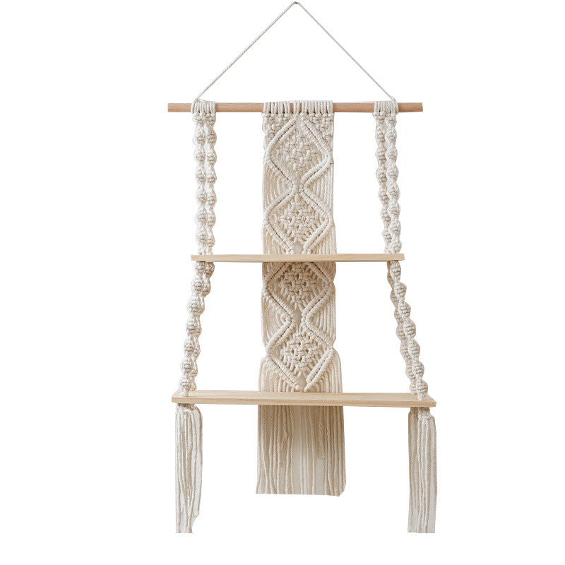 Macramé Floating Wall Shelf Organizer Siopsrl