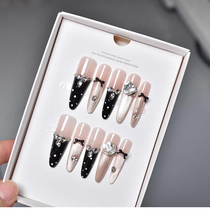 Siopsrl | Premium Crystal-Decorated Stiletto Press-On Nail Extensions Siopsrl
