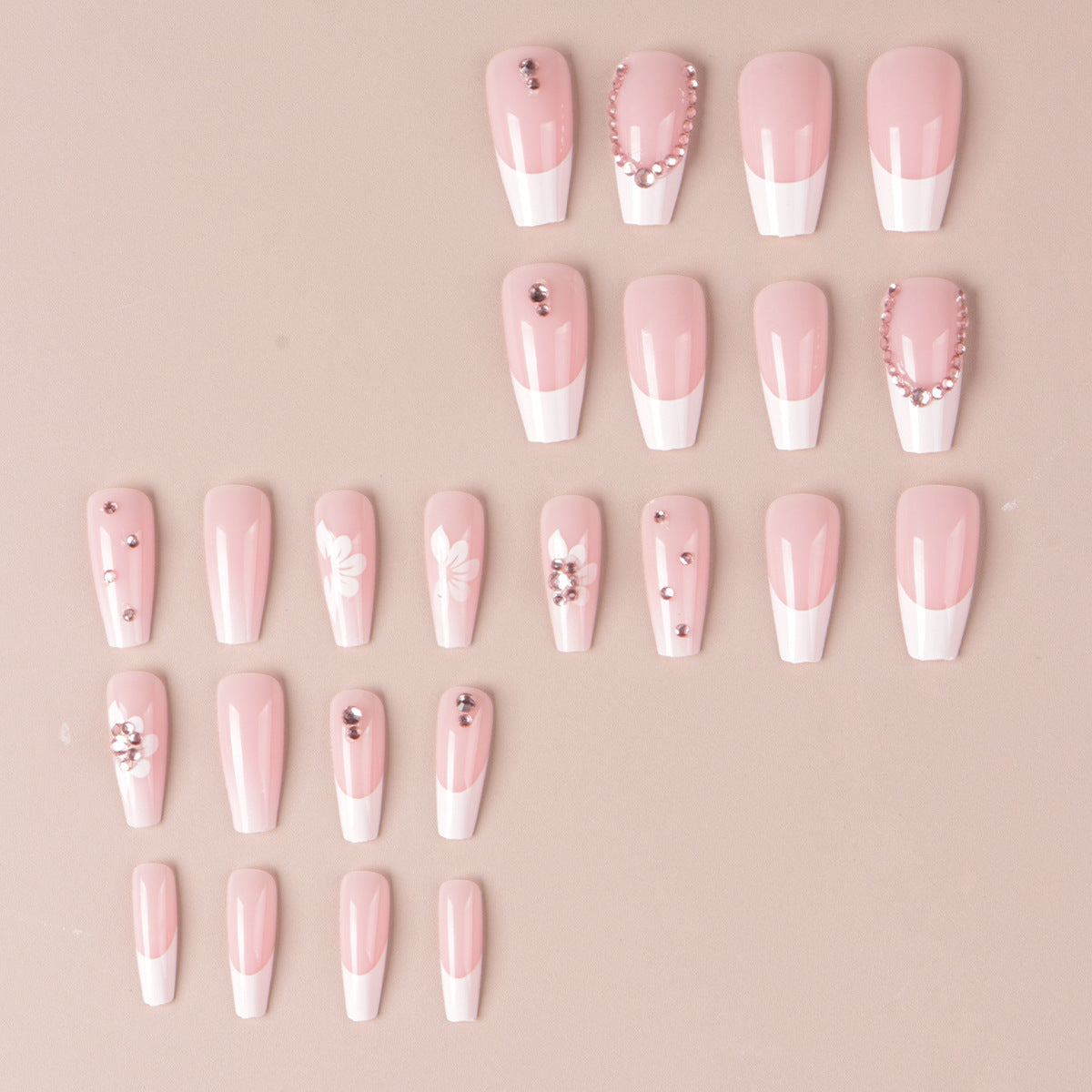Siopsrl | Floral Embellished Press-On Nail Tips Siopsrl