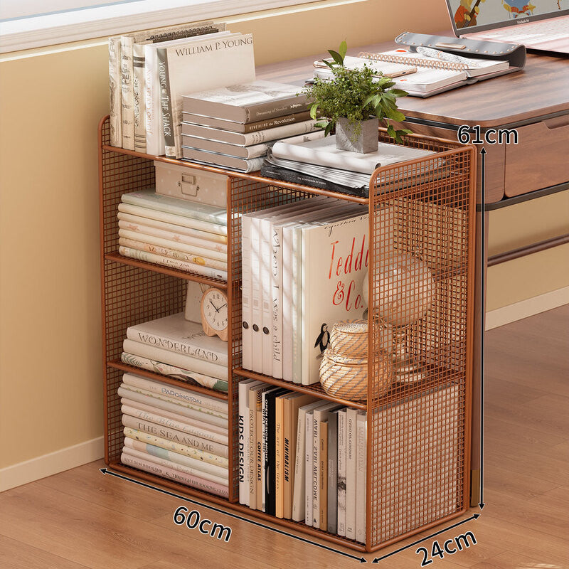 Modern Wire Mesh Bookshelf Organizer Siopsrl