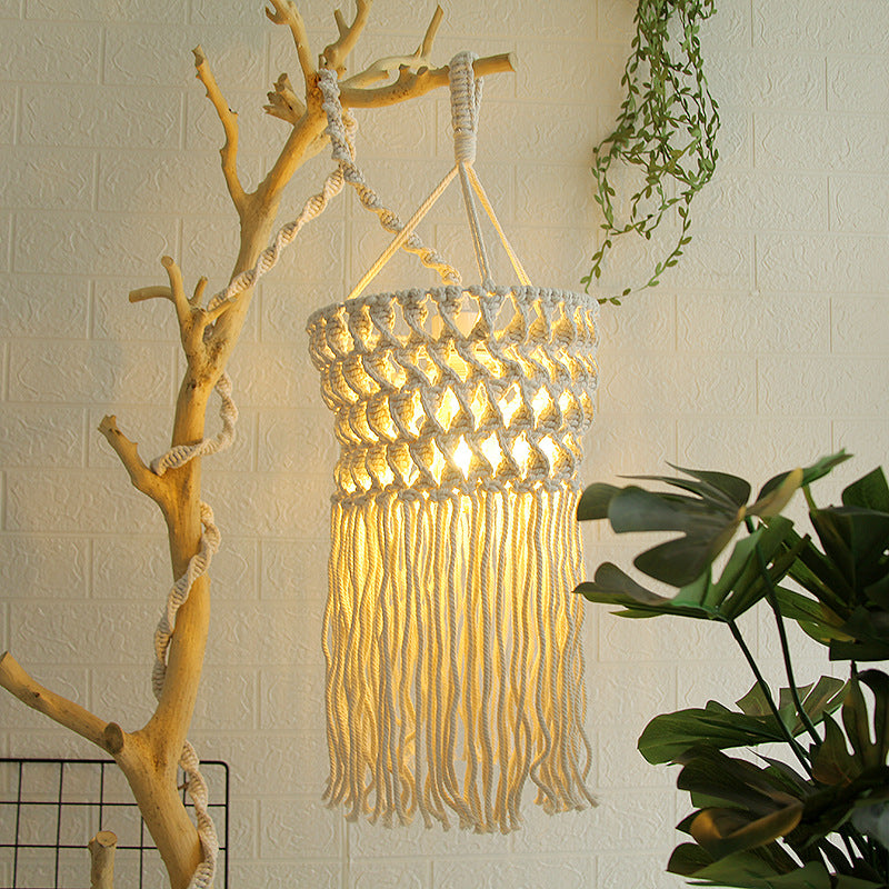 Macramé Pendant Light Fixture Siopsrl