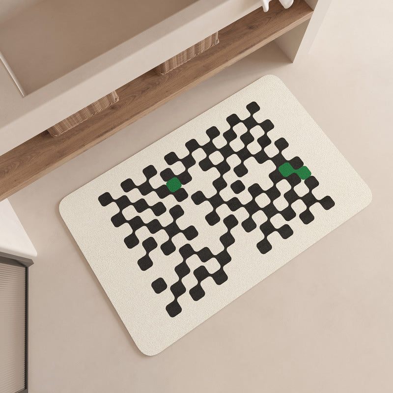 Siopsrl | Modern Geometric Patterned Bath Mat Siopsrl