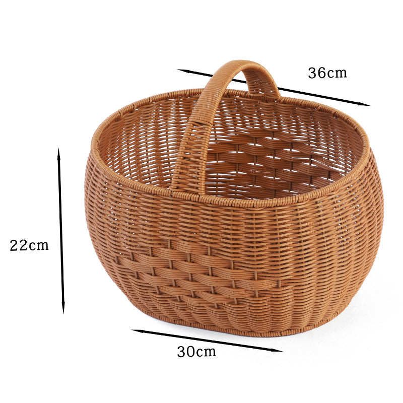 Handwoven Storage Basket with Handle Siopsrl