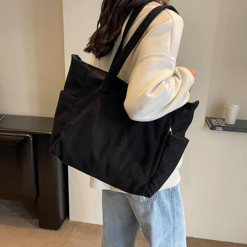 Siopsrl | Textured Multi-Pocket Travel Tote Siopsrl