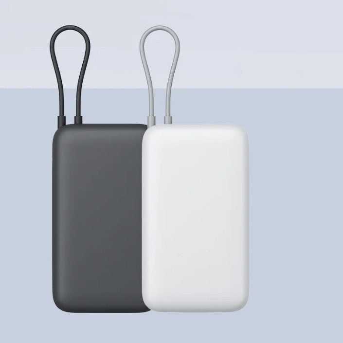 Siopsrl | Compact portable High-capacity power bank with integrated charging cables and matte soft-touch finish Siopsrl