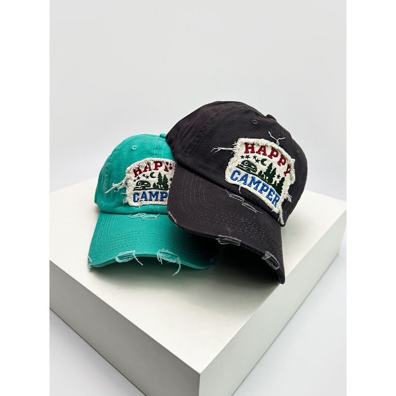 Siopsrl | Men's Distressed Embroidered Camping Cap Siopsrl