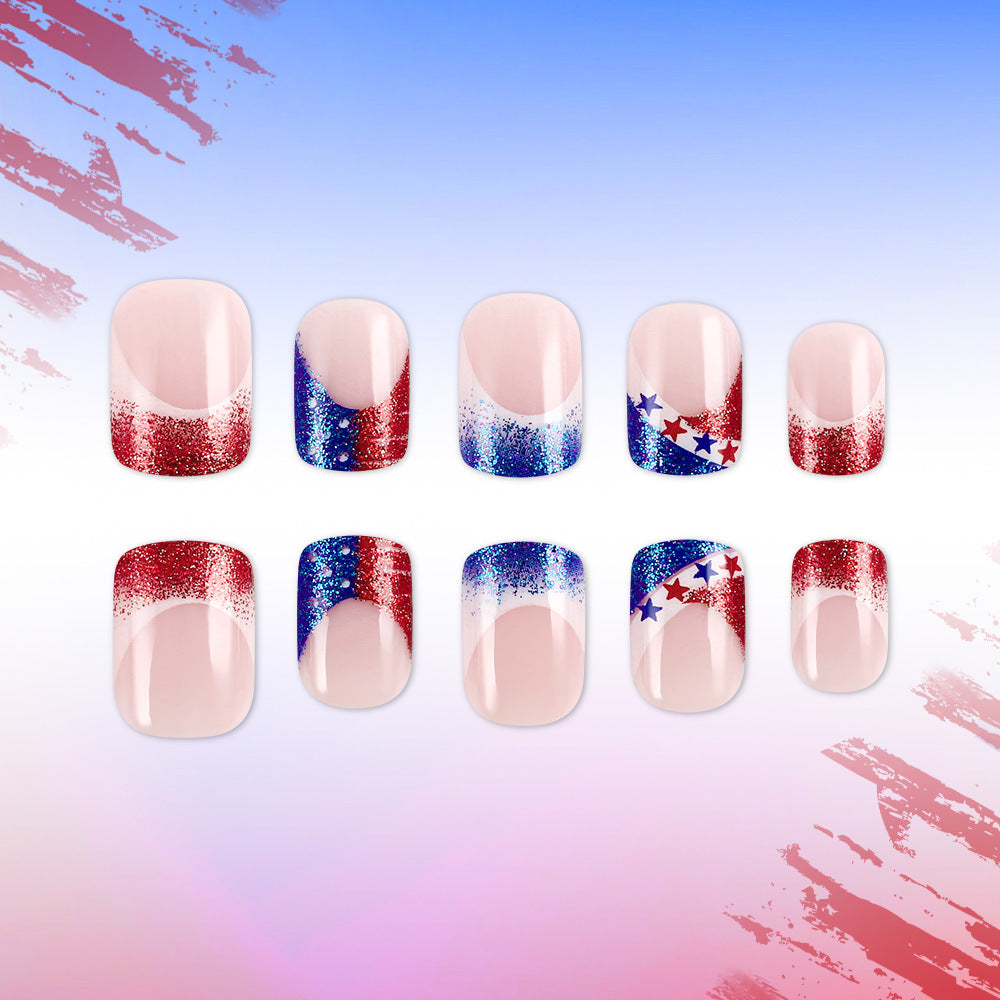 Siopsrl | Patriotic Themed Acrylic Press-On Nails Siopsrl