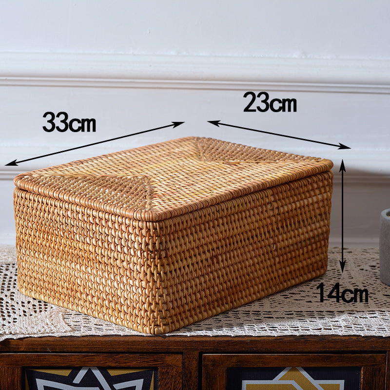 Women rectangular rattan storage basket Siopsrl