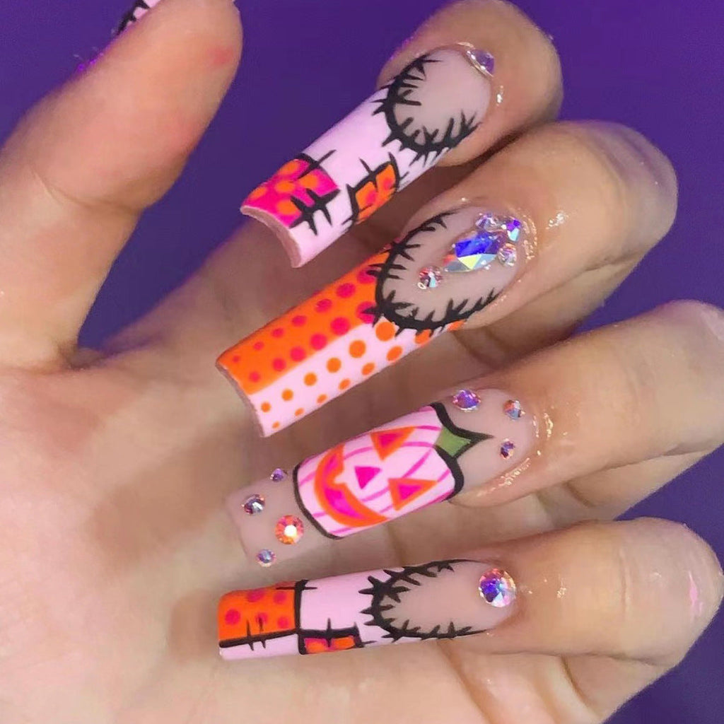 Artistic Halloween-Themed Nail Art Set Siopsrl