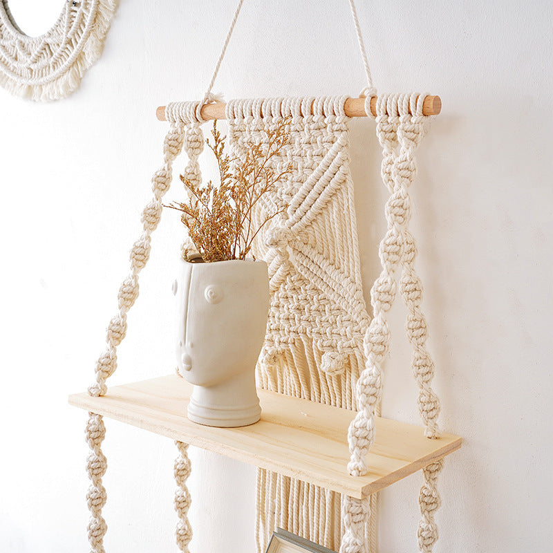 Decorative Macramé Wall Shelf Siopsrl
