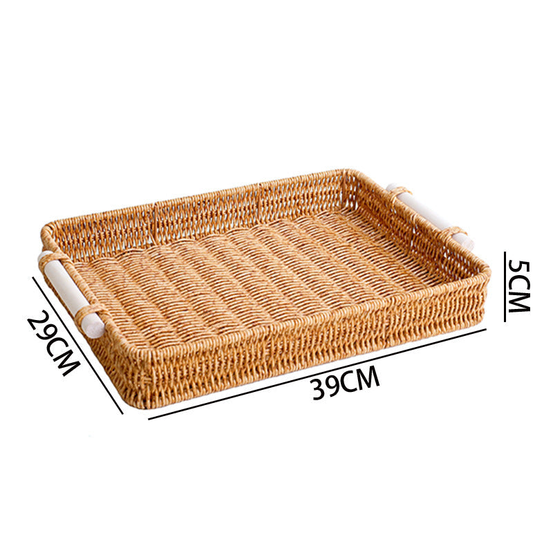 Women's Rectangular Basket with Integrated Handles Siopsrl