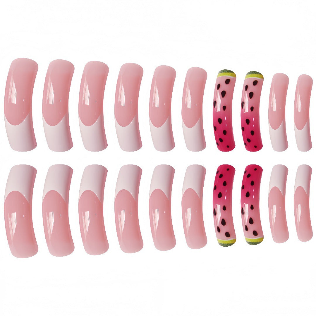 Siopsrl | Watermelon-Inspired Press-On Nail Set Siopsrl