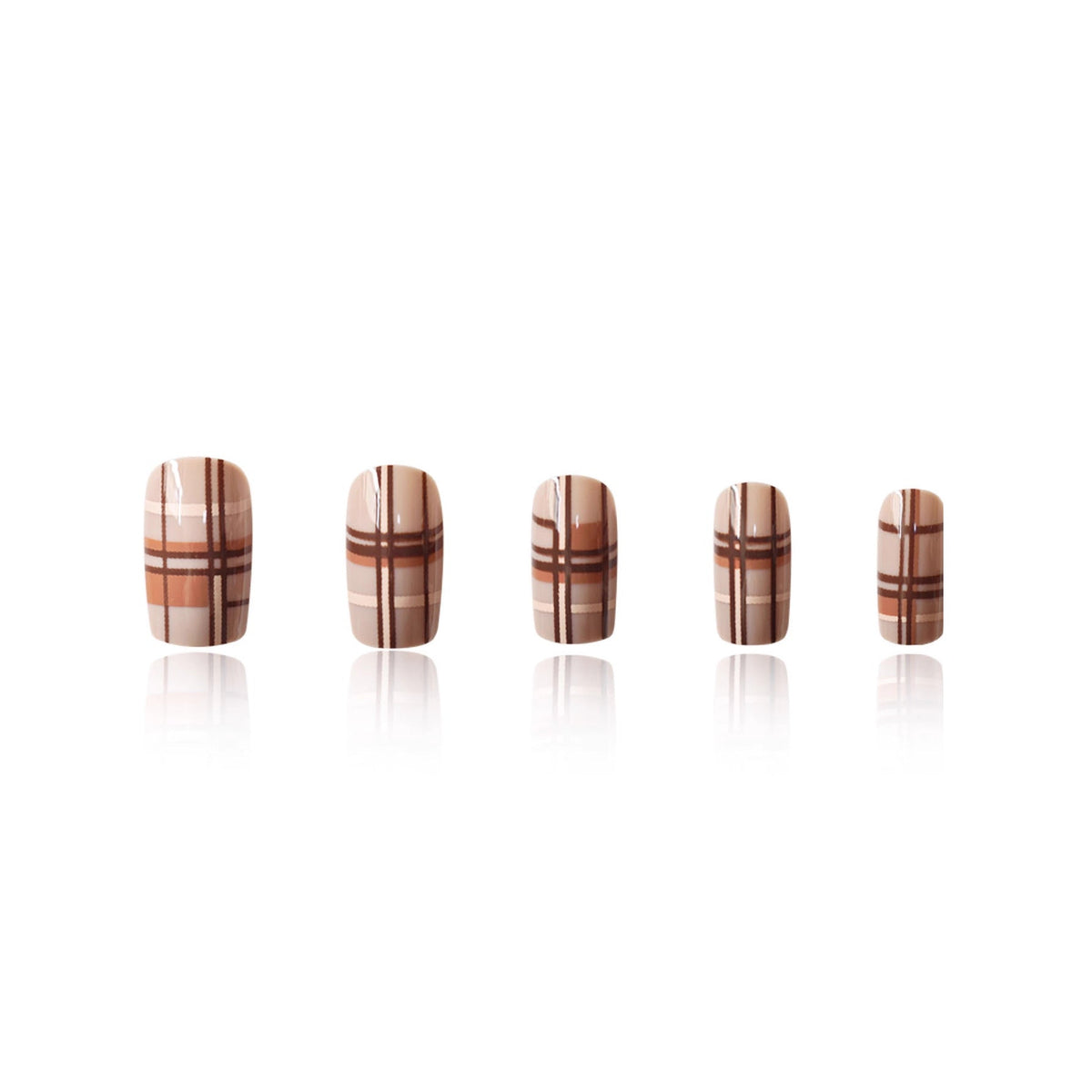 Siopsrl | Stylish Plaid Press-On Nail Set Siopsrl