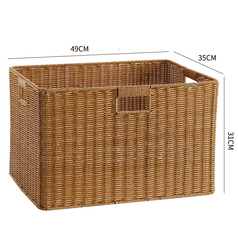 Handcrafted Rectangular Wicker Storage Bin Siopsrl