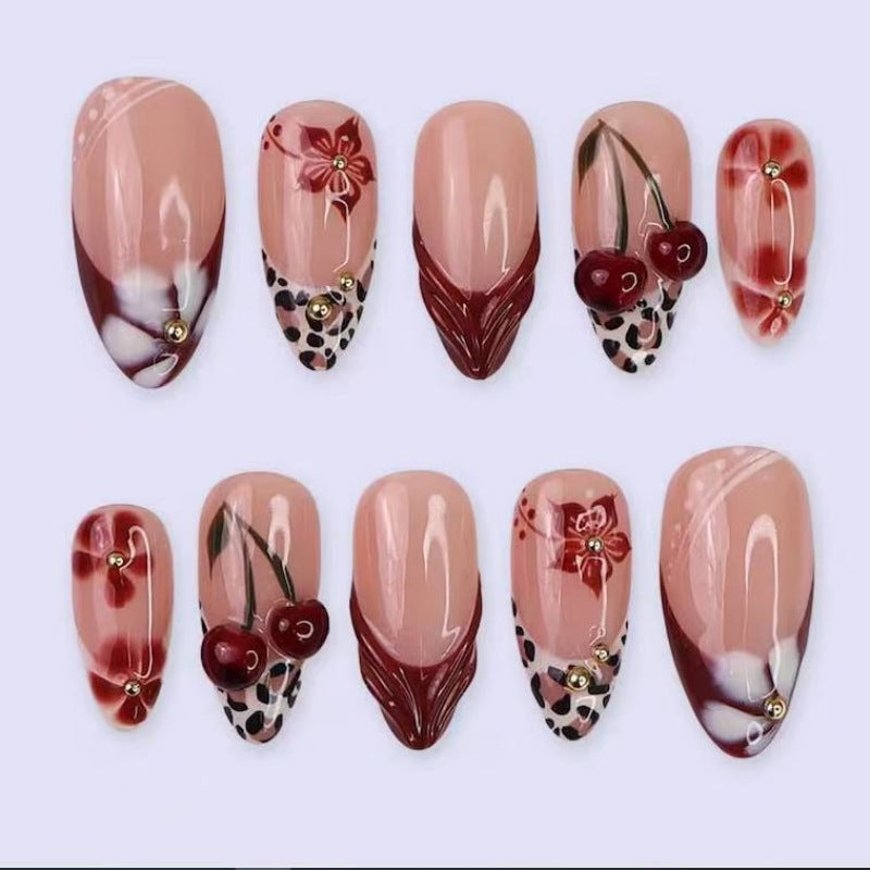 Siopsrl | Nature-Themed Artistic Press-On Nail Set Siopsrl