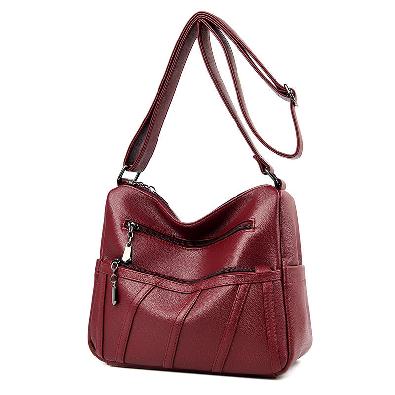 Elegant Zip-Detail Shoulder Bag Siopsrl