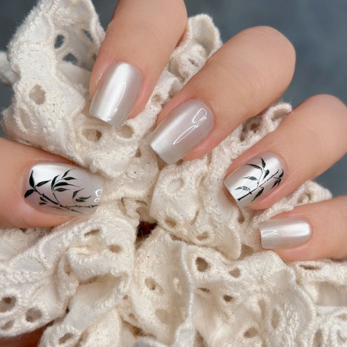 Siopsrl | Elegant Botanical Press-On Nails Siopsrl