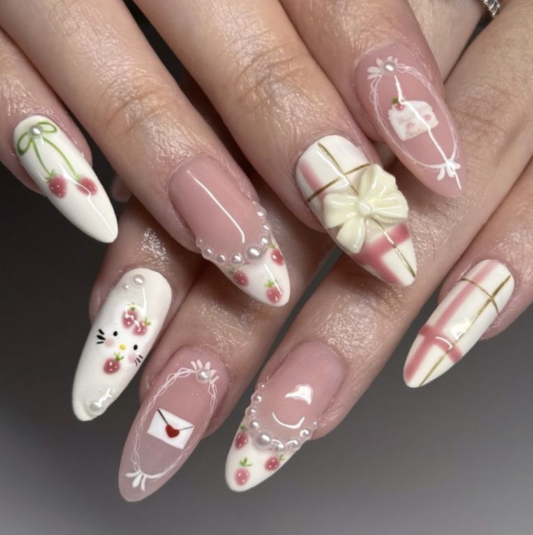 Siopsrl | Artistic Decorative Press-On Nail Set Siopsrl